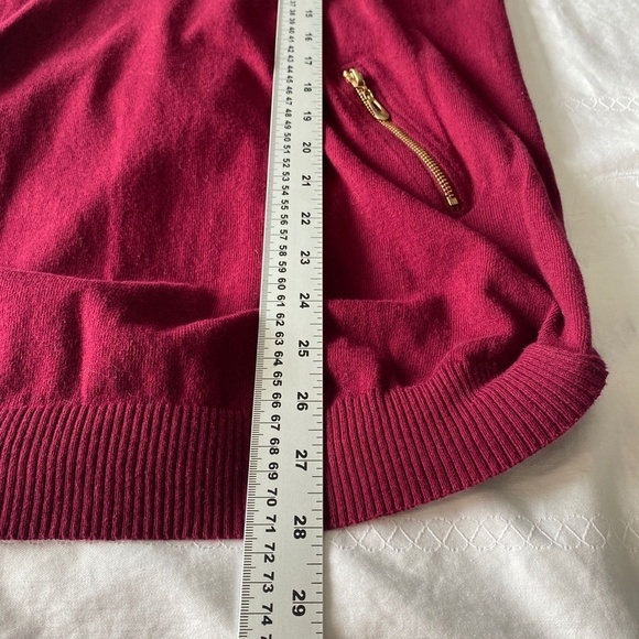Suzy Shier Burgundy‎ Long Sleeve Crew Neck Tunic Sweater Top Size Large Women's - Picture 11 of 12
